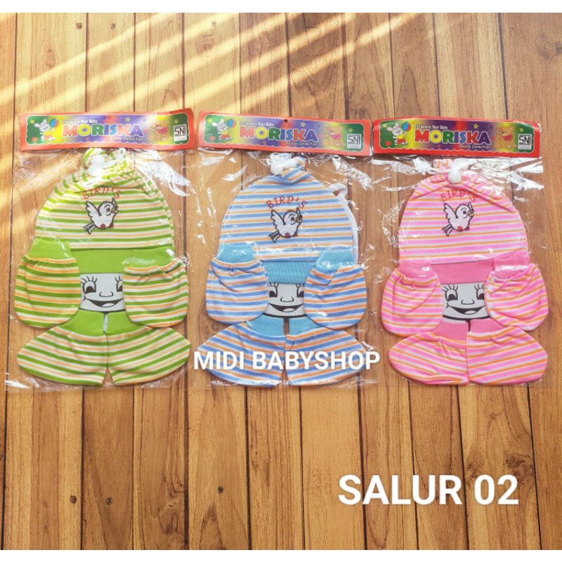 1 Set Topi Slabber dan Sarung tangan kaki motif lucu SNI