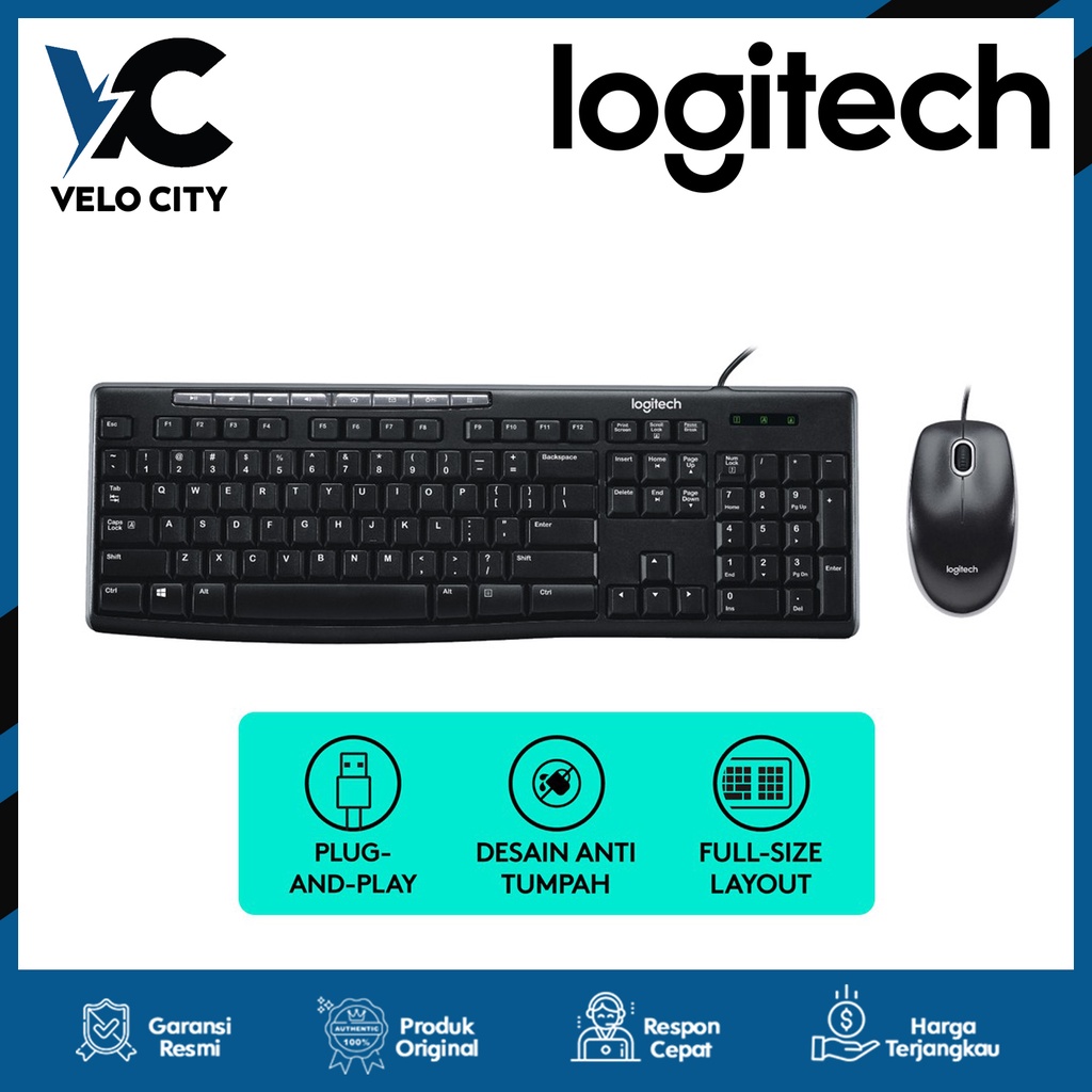 Logitech Media Combo MK200 Original Garansi Resmi 3 Tahun