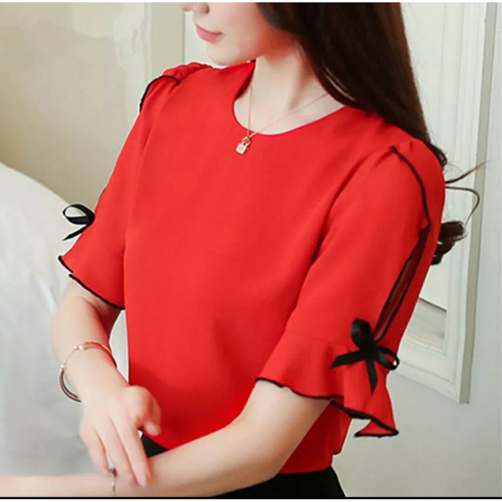 (COD) Blouse Valeni / Pakaian Wanita / Atasan / Blouse