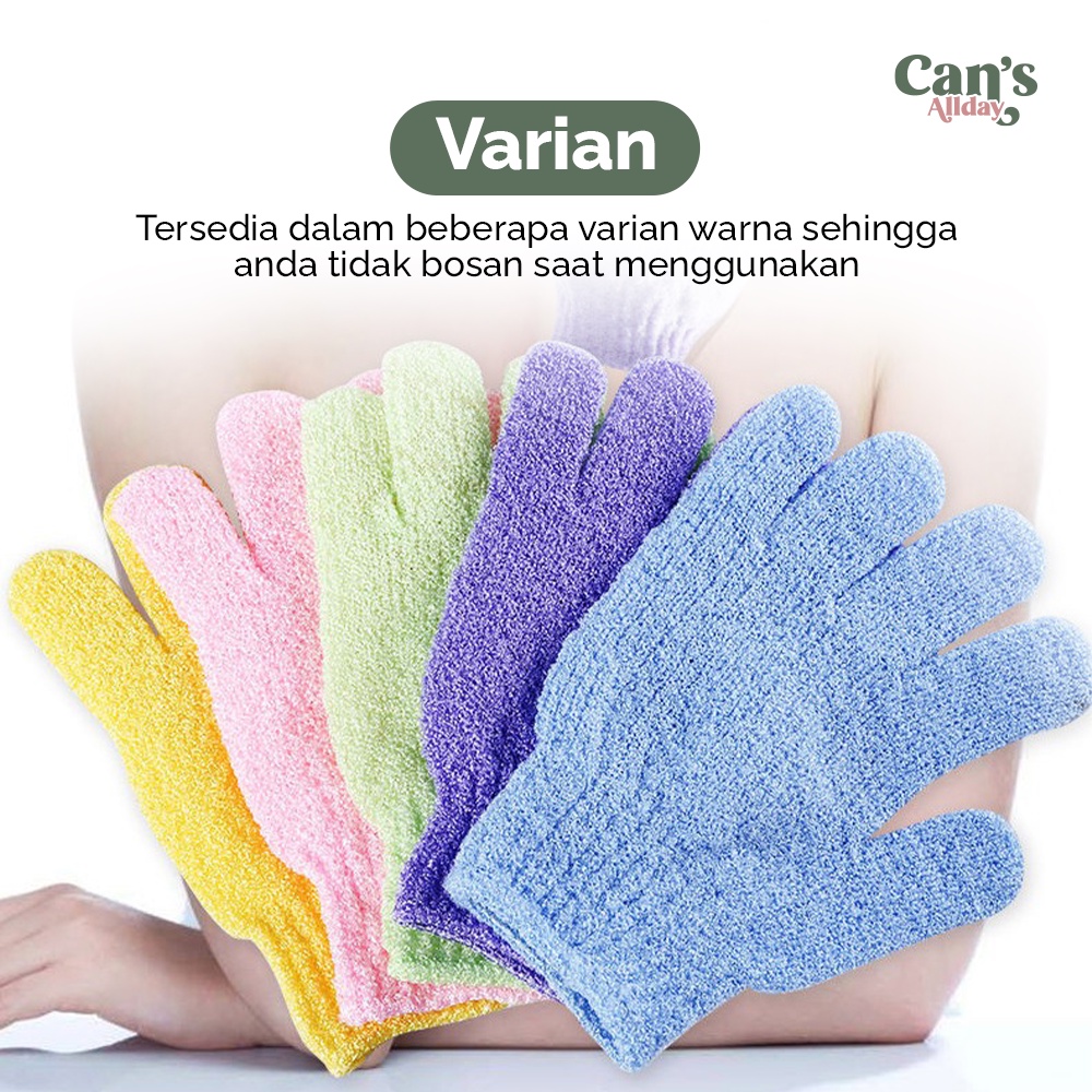 Sarung Tangan Mandi Scrubber Exfoliating Pengangkat Kotoran Badan