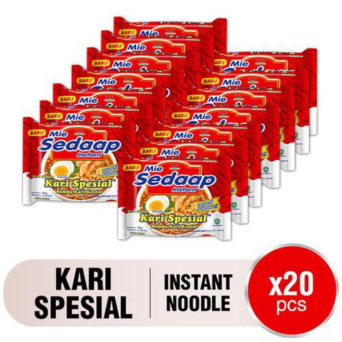 

Sedaap Mie Instan Kari Kental Spesial 75 gr x 20 pcs_hf1660