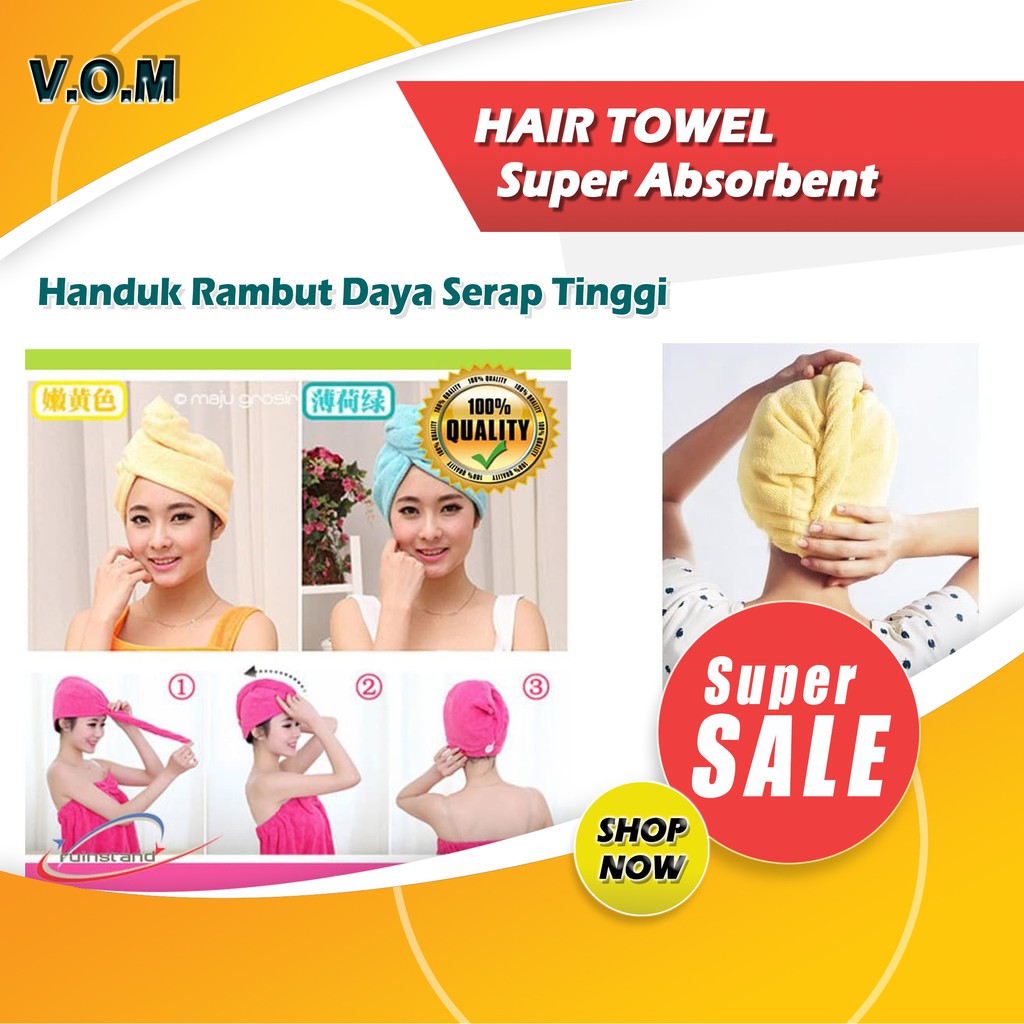 HAIR TOWEL Super Absorbent Handuk Rambut Daya Serap Tinggi 0613