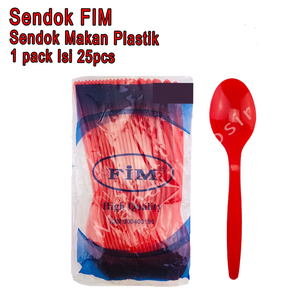 Sendok Plastik Warna *Sendok FIM * Sendok Makan * 1pack Isi 25pcs