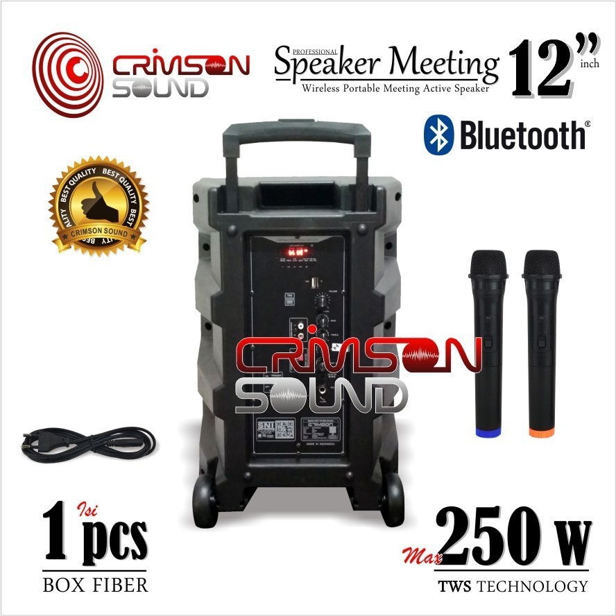 SPEAKER AKTIF 12 INCH CRIMSON OPTIMUS CR 12 USB BLUETOOTH ORIGINAL