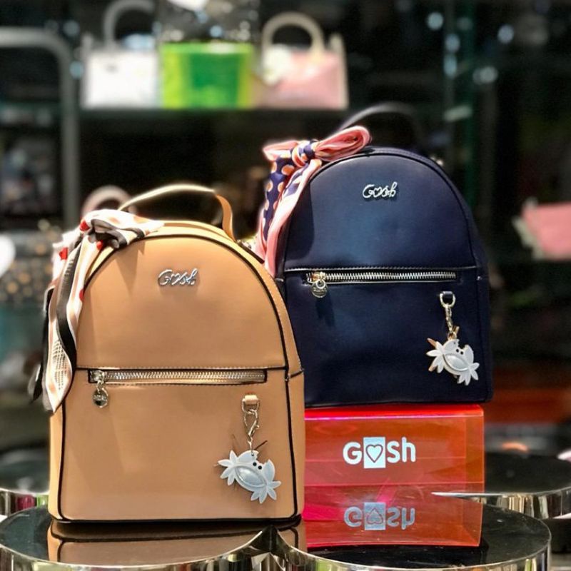 [Bisa COD] Ready Tas Gosh Original New art 744 Navy Beige