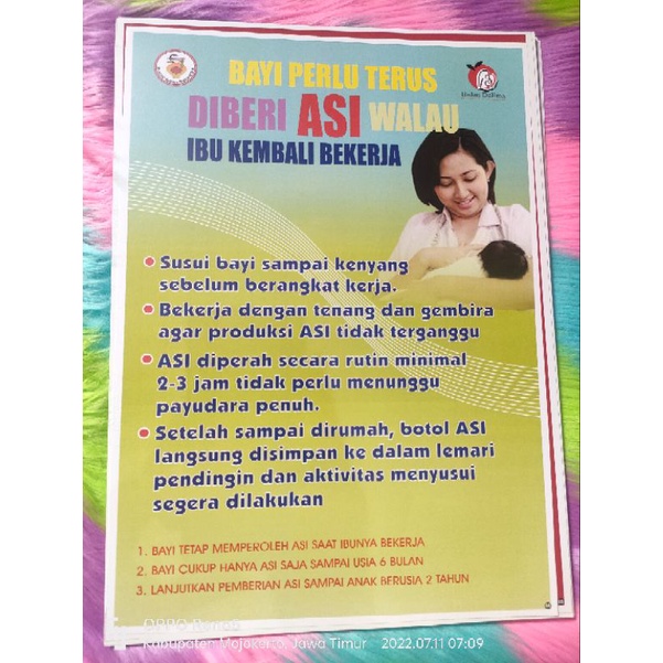 

Poster Bayi Perlu Terus Di Beri ASI Walau Ibu Bekerja