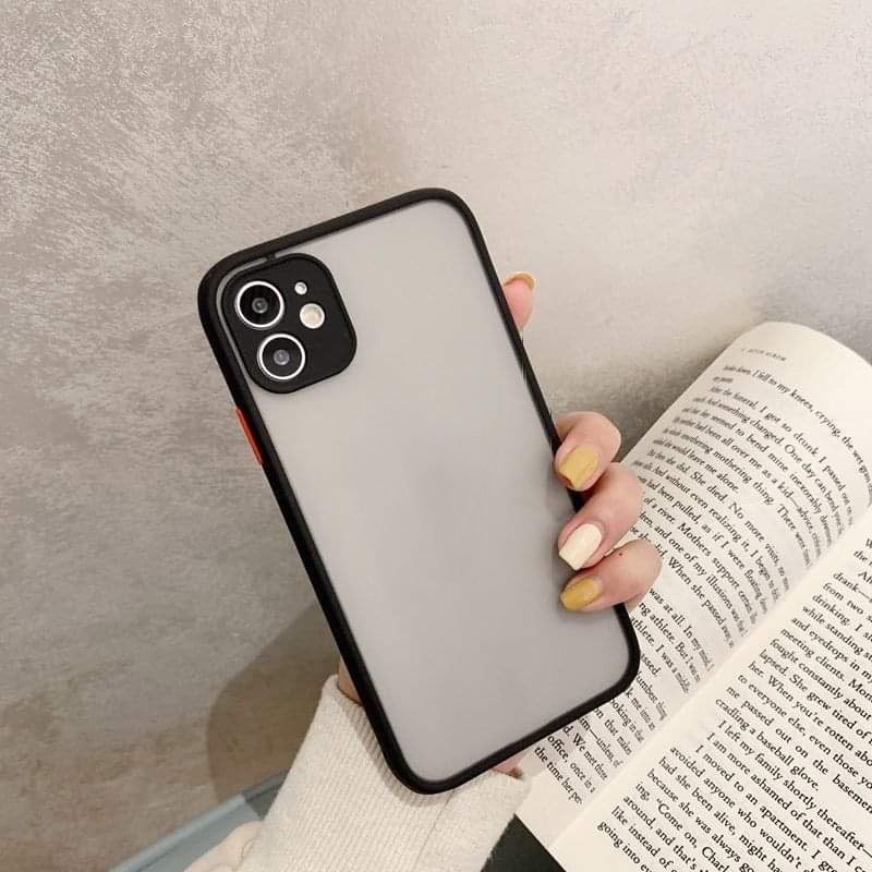 IPHONE Casing Ponsel Desain Pinggiran Warna Matte Lengkap Kompatibel Dengan Iphone12 13 11 Pro Max X Xs Max Xr6023