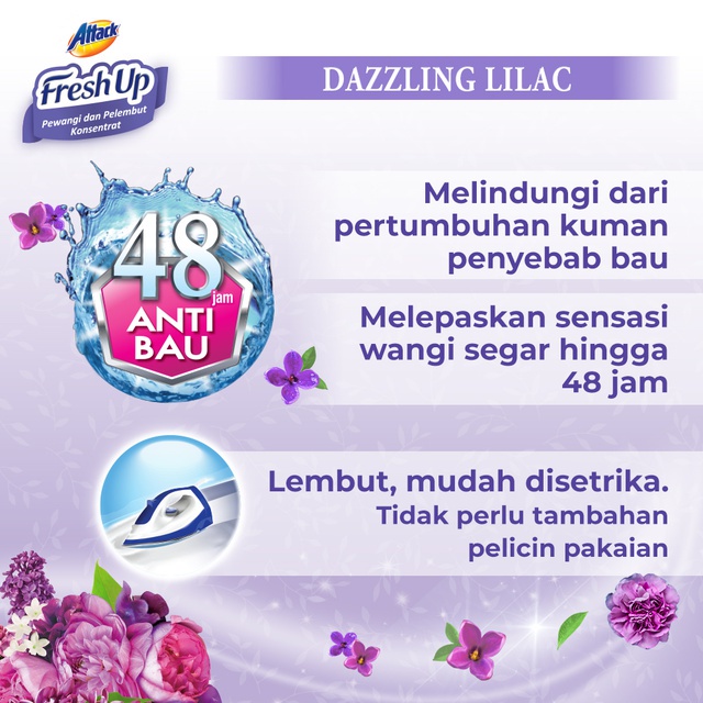 ATTACK FRESH UP 700ml - Dazling Lilac Joyful Paradise