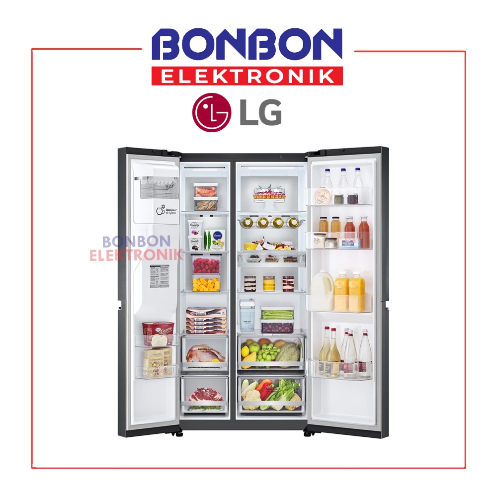 LG Kulkas Side By Side GC-L257CQEL w/ Dispenser &amp; UltraSleek Door 617L