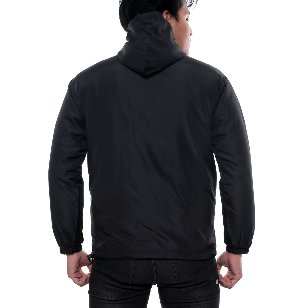 Jaket Motor / Jaket Parasut Outdor SPort Tracker F50 Hitam Strip Stabilo