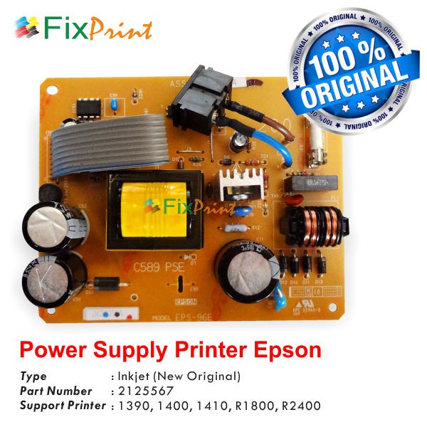 Power Supply Unit Printer Epson 1390 1400 1410 R1800 R2400 Original