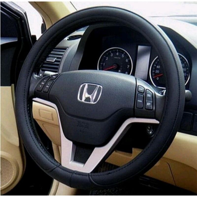 Sarung Stir Kulit Mobil MITS CANTER Cover Stir Hitam Sporty