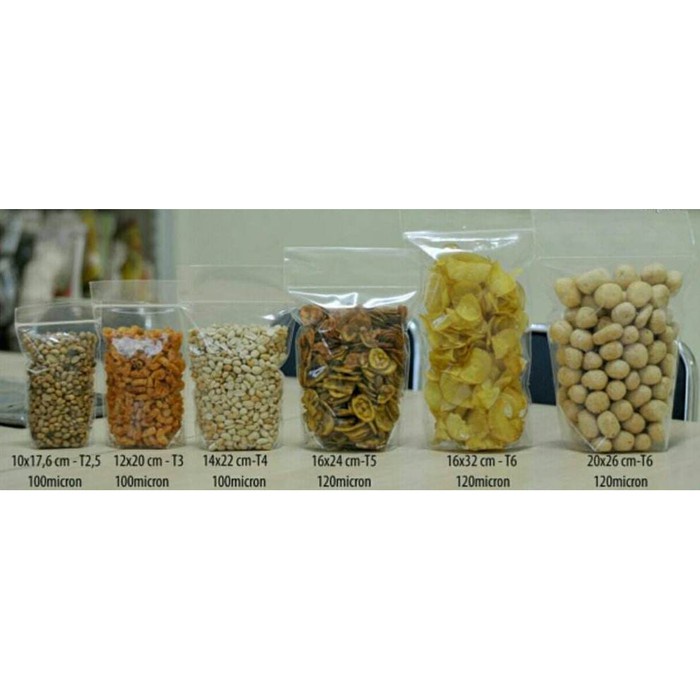 Plastik klip keripik/pouch makanan kering 20x35(Ukuran 1 kg)