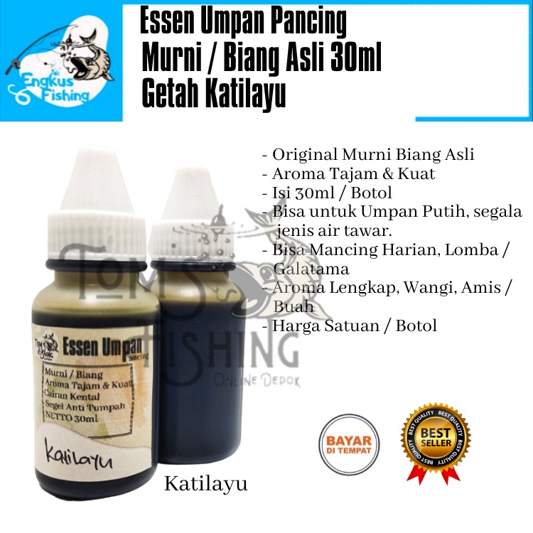 Essen Umpan Pancing Murni Biang Asli 30ml (Amis/ Wangi) Murah - Toms Fishing