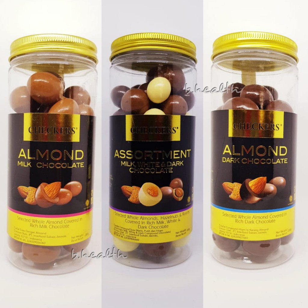 

Checkers Chocolate Jar Almond Milk Chocolate Dark Chocolate Assortment 280gr