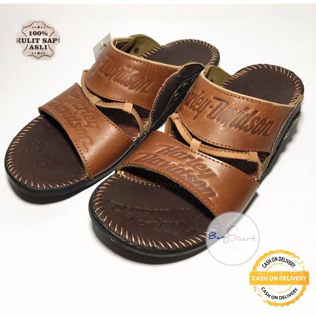 Sandal kulit herley davidson/ sandal kulit/sandal kulit pria