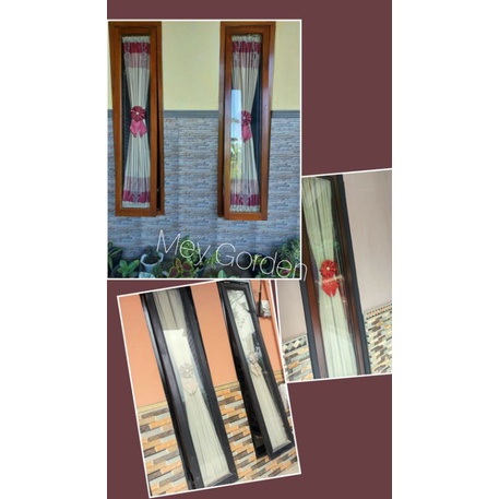 gorden kupu-kupu minimalis//gorden jendela minimalis//gorden kombinasi 2 warna