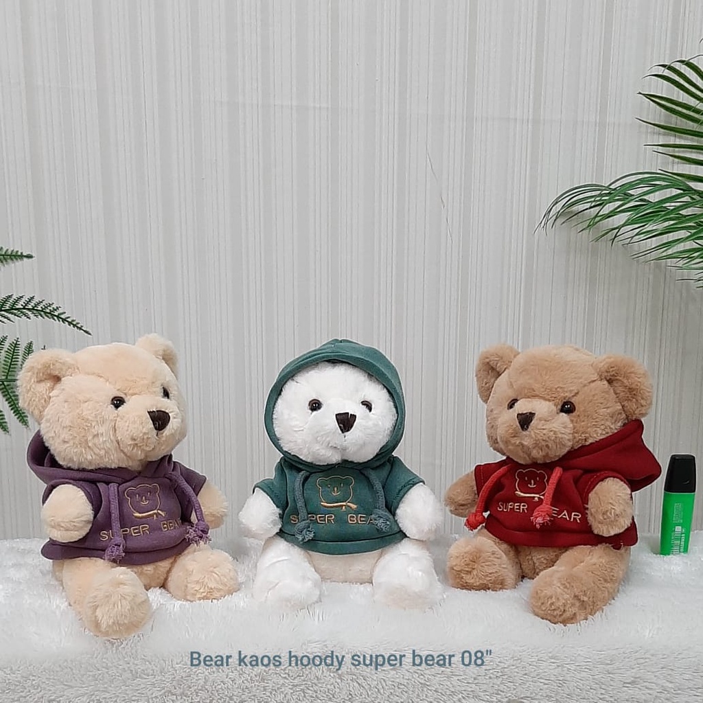BONEKA TEDDY BEAR HOODIE PREMIUM QUALITY