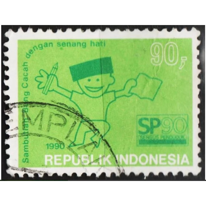 

Perangko Filateli 12193 Indonesia VFU 1v 01.07.1990 Population Cencus 1302