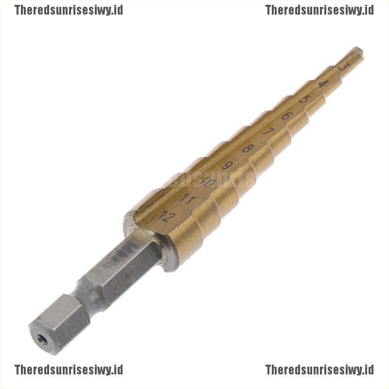 XZ 3-12mm Coated Stepped Drill Bits Hex Handle Drill Bit Metal Drilling Power Tool CC