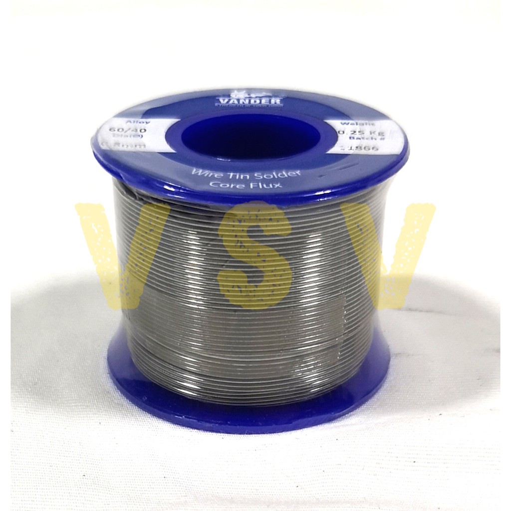 VANDER Timah solder 0.8 mm  250gr  60/40 / Wire tin solder core flux