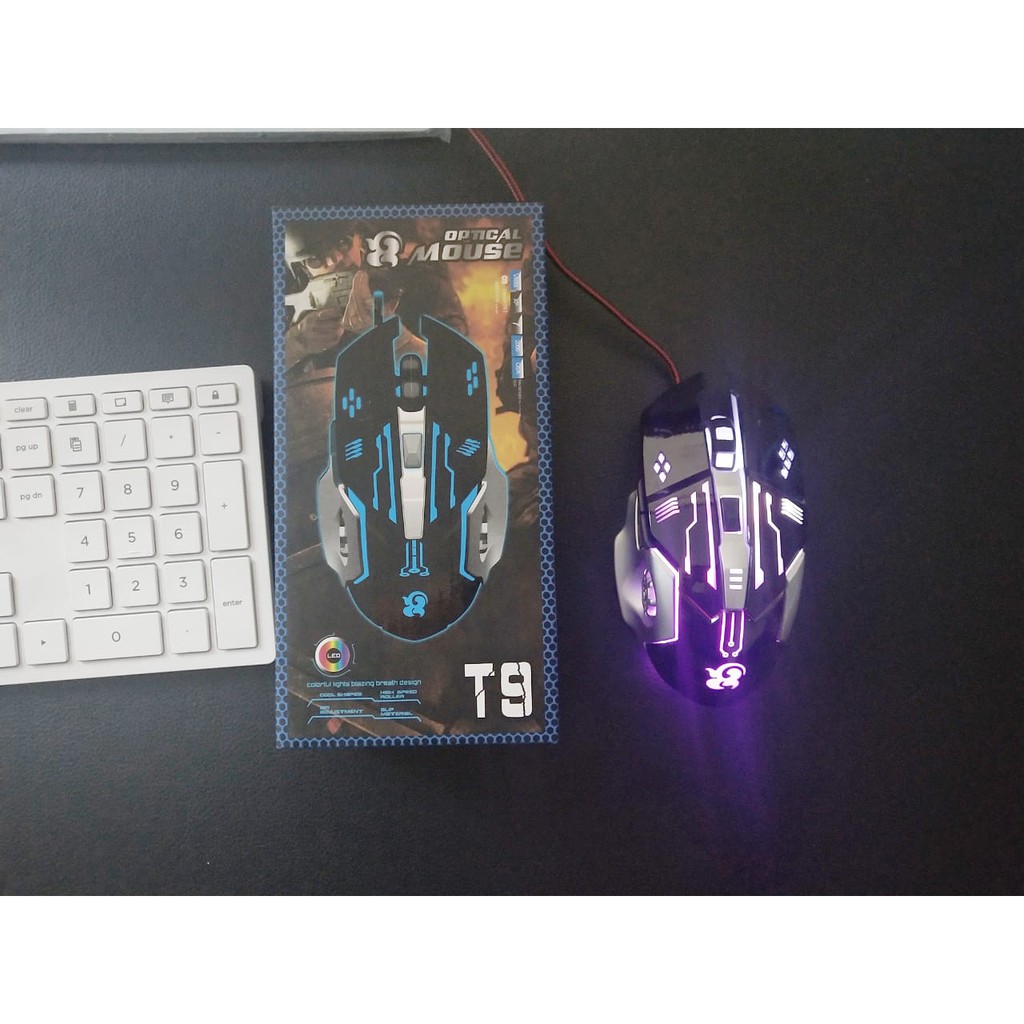 MOUSE Gaming Wired Led Lampu Game Pubg Optical Autobot Avenger Best  Click Komputer Pc Laptop