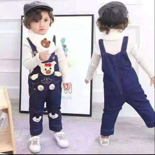 Celana jeans jumpsuit anak/baju kodok anak cewek dan cowok/baju kodok jumpsuit anak murah