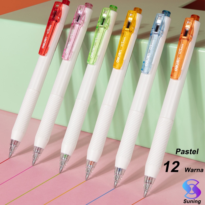 

Pulpen Gel Colourful Pen cetek 12 pilihan warna 0,5mm - Deli A200