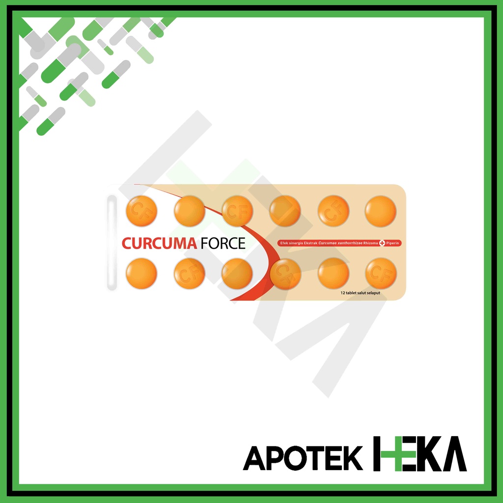 Curcuma Force Tablet Strip isi 12 - Memelihara Fungsi Hati (SEMARANG)