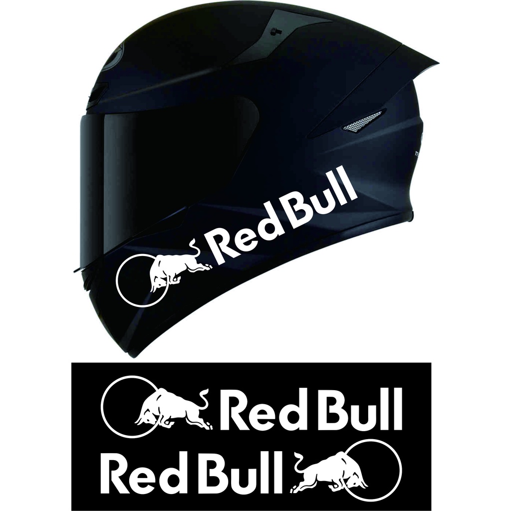 stiker Red Bull helm motor mobil