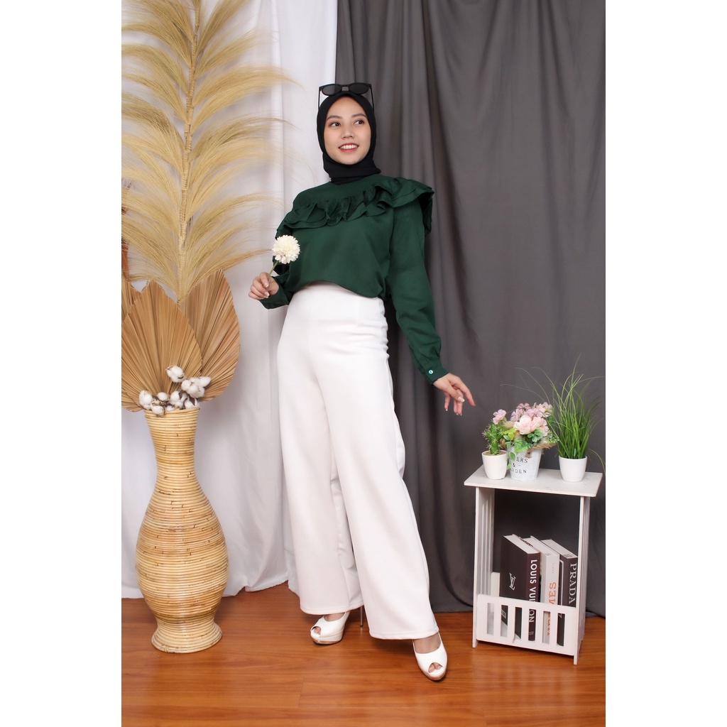 Tq88indonesia Baju Blouse Wanita Terbaru / Narina Blouse / Baju Atasan Polos Wanita / Ootd Terbaru / Outfit Citayam Kekinian