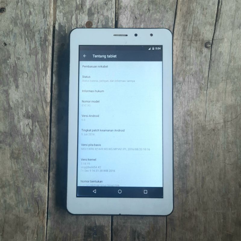 komputer tablet advan vandroid E1C 3G second