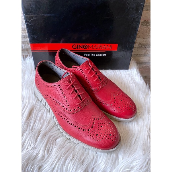 PSPGN.CO | ORIGINALS BRANDED GINO MARIANI ZENON K17 IN RED SEPATU PRIA KULIT SNEAKERS LOAFER TALI KA