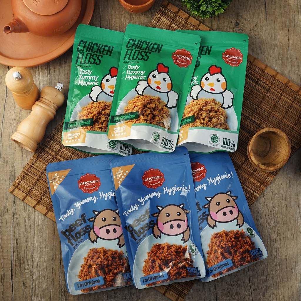 

ABONSS Package M (3 Beef Floss Original + 3 Chicken Floss Original)
