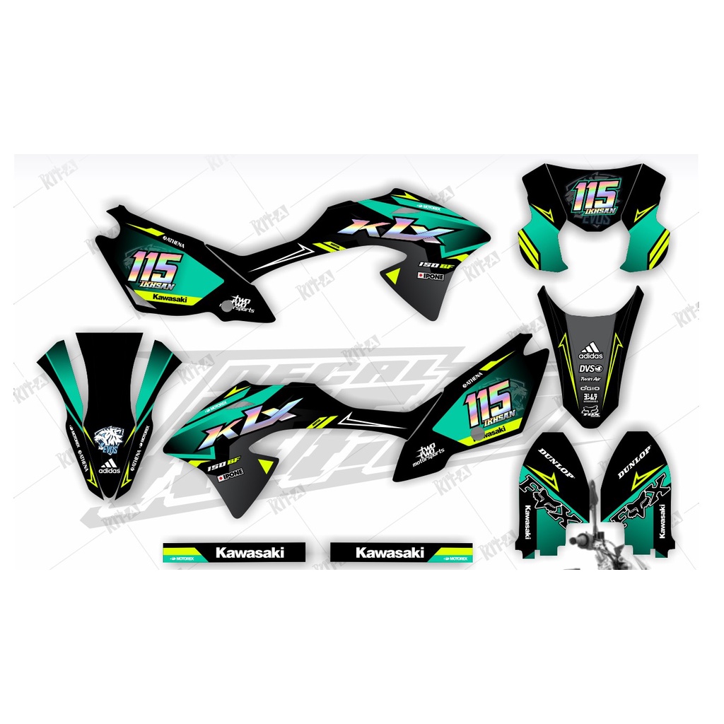 Decal Stiker KLX 150 BF Tosca Dekal Striping Sticker Motor KLX Bf 150 G Stiker Klx 150 BF Stiker Klx