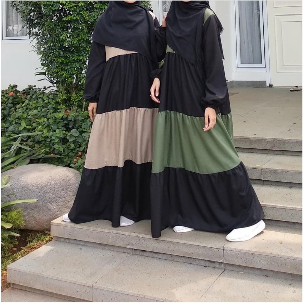 GF  ~ EMILIA MAXI baju muslim wanita ABAYA KEKINIAN GAMIS JUMBO