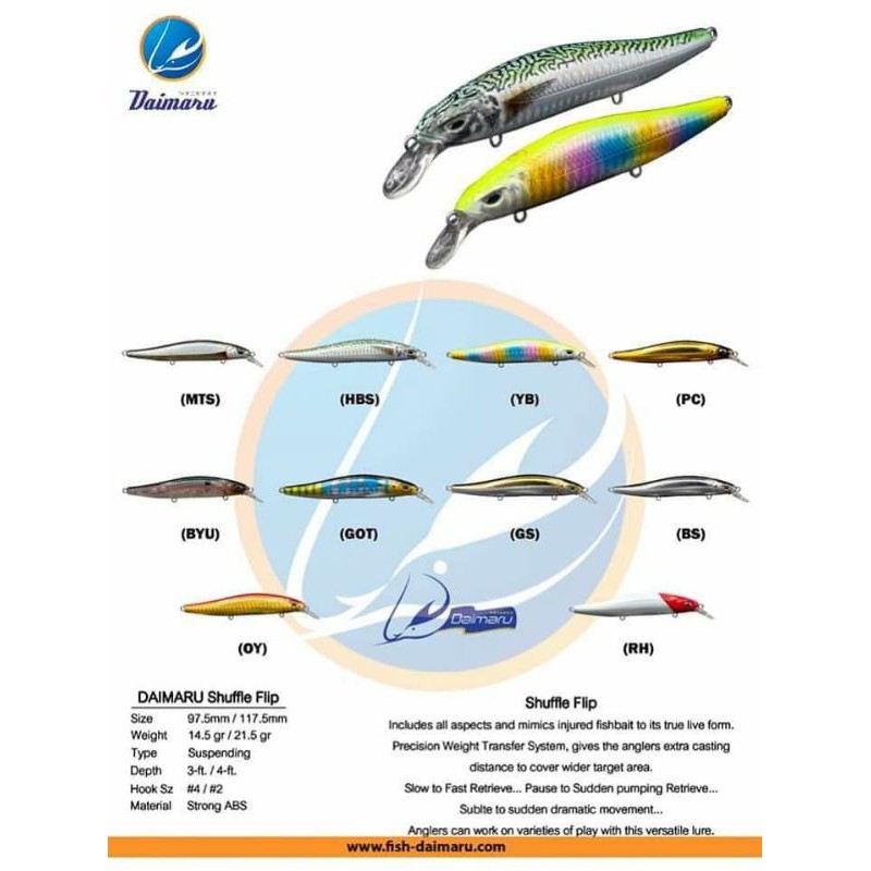 

LURE MINNOW DAIMARU SHUFFLE FLIP 117.5mm