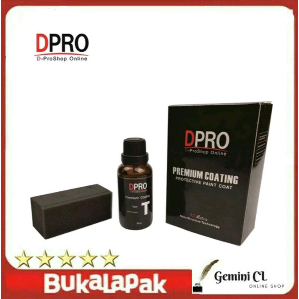 Promo Dpro Premium Coating Crystal Liquid Hydrophobic Mobil Type T 30Ml - 7822Ns - Pelindung Mobil