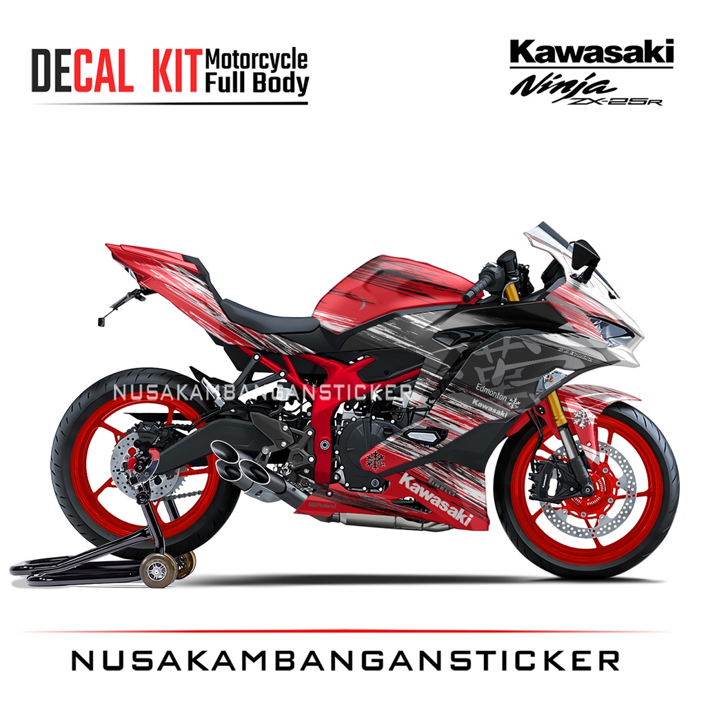 Stiker Ninja ZX25R Winter Test Merah
