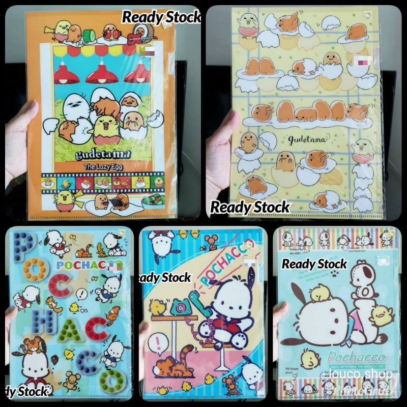 

Map Folder Tempat File / Dokumen A4 Sanrio Gudetama, Pochacco
