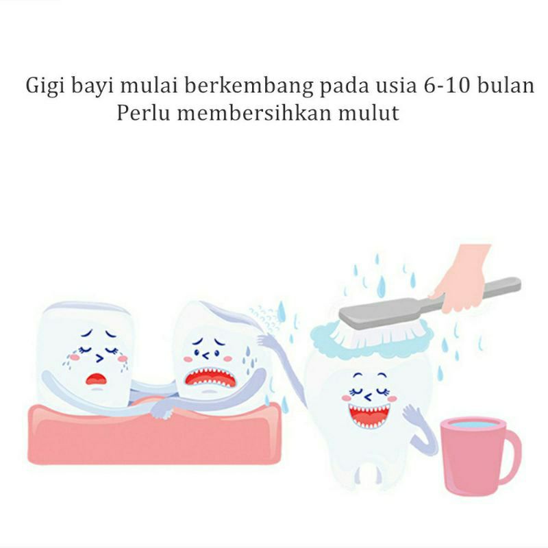 sikat gigi gagang silikon bayi  baby silicone tooth brush