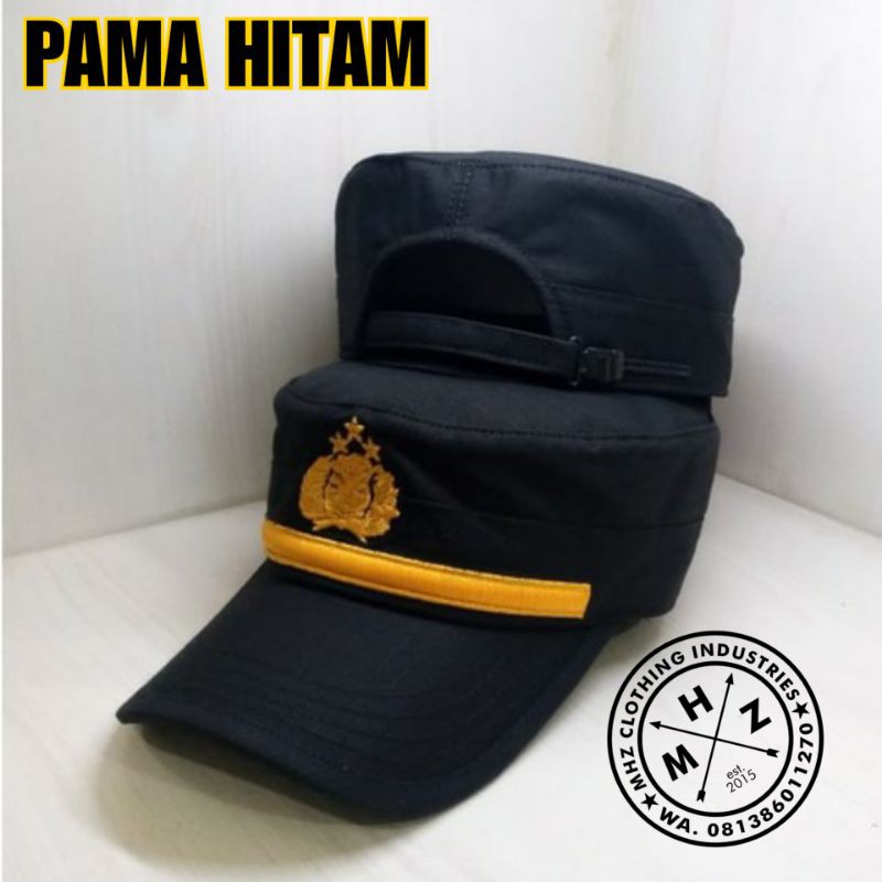 Topi Komando Polisi HITAM Pama Polri