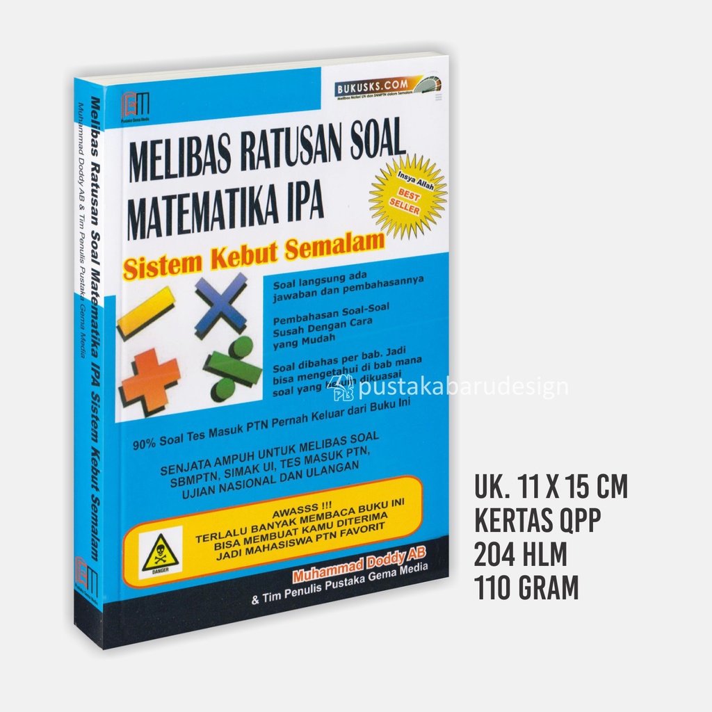 Buku Drilling UTBK : Buku SKS UTBK SBMPTN Saintek Soshum : Matematika / IPA / Bahasa Inggris / Fisika / Kimia / Biologi / Ekonomi / Bahasa Indonesia Original Best Seller-SKS MATEMATIKA IPA