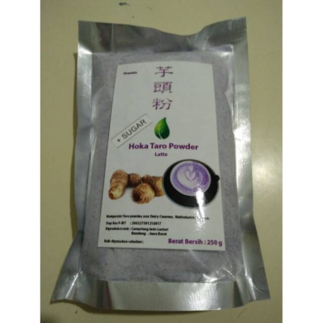 

Taro latte instant 250gr. Include sugar