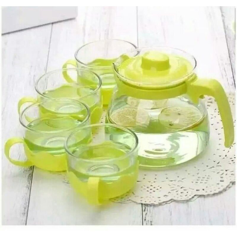 

tea pot set KACA 5 in 1 HIJAU
