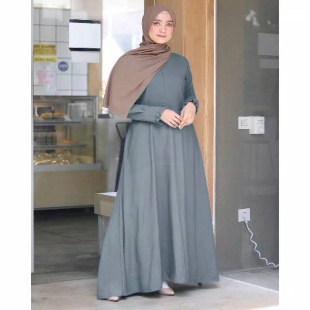 Gamis wolfis polos premium
