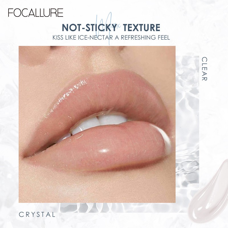 FOCALLURE  Lip Gloss Moisture Lip care Plumper Glossy Waterproof Lipbalm