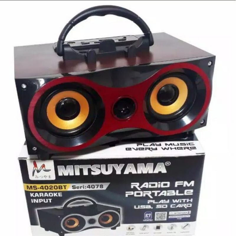 Speaker Karaoke Bluetooth Mitsuyama MS4020 Seri4078 FM Radio