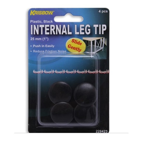 Krisbow Alas Kaki Internal Furnitur Bulat 2.5cm 4pcs khusus furnitur kaki Meja
