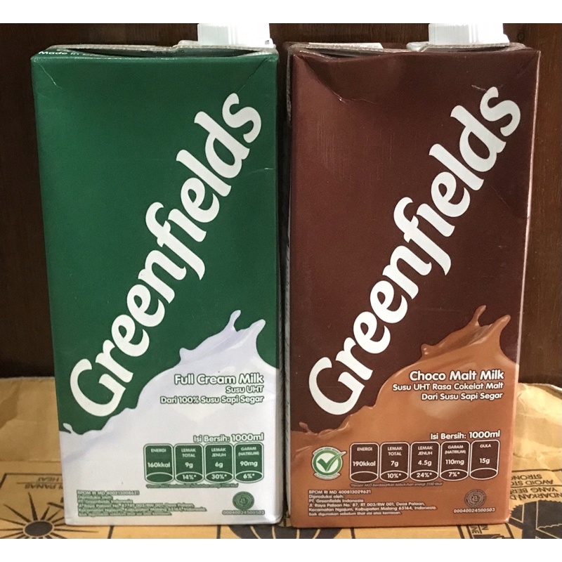 

uht greenfields 1 liter choco malt coklat full cream greenfield 1liter